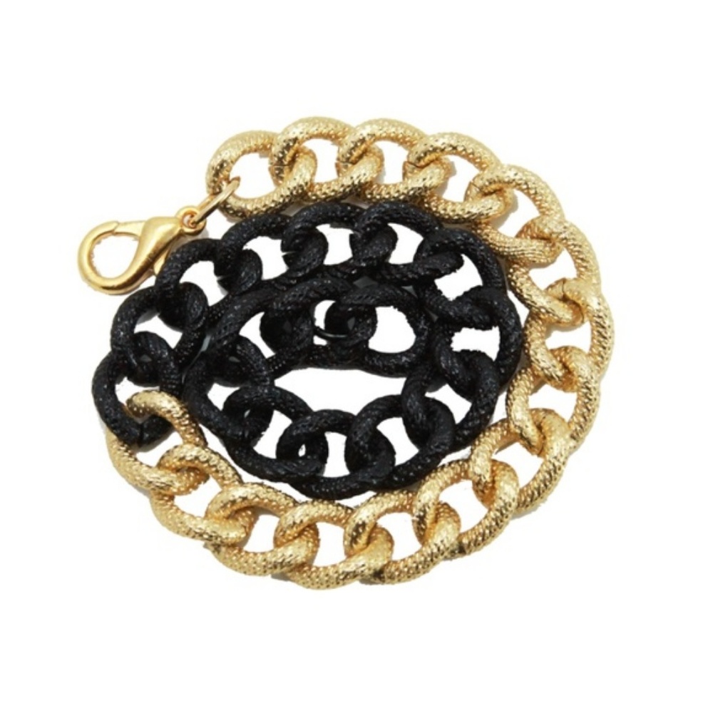 Gold & Black Chain Bracelet - Picture 2 of 2